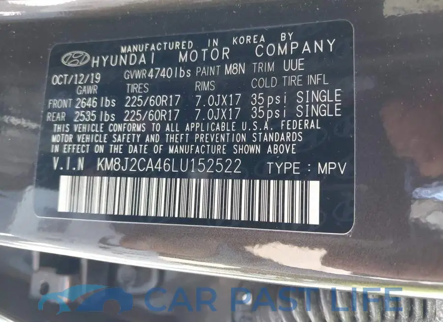 KM8J2CA46LU152522# 9