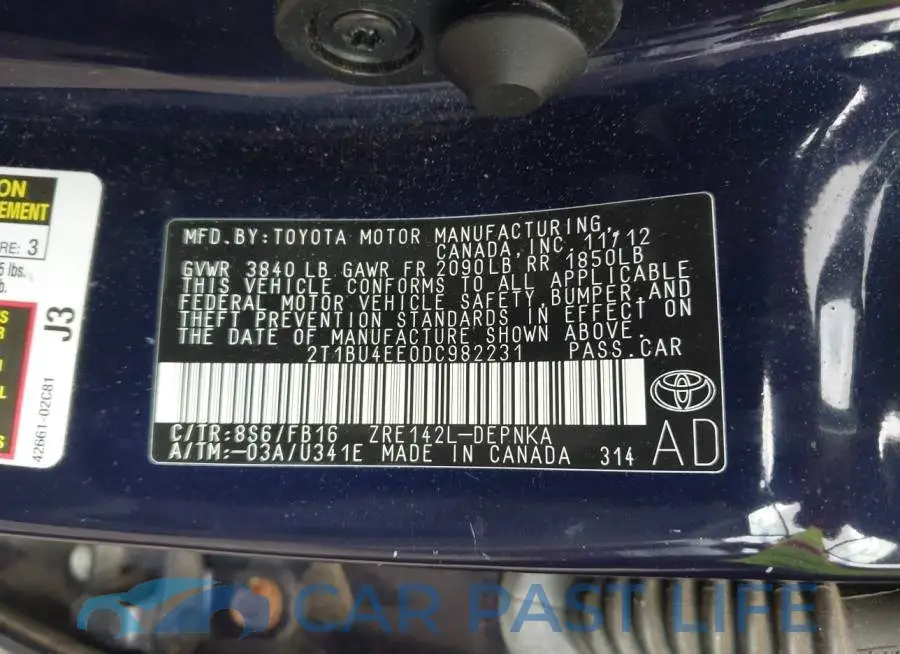 2T1BU4EE0DC982231# 9