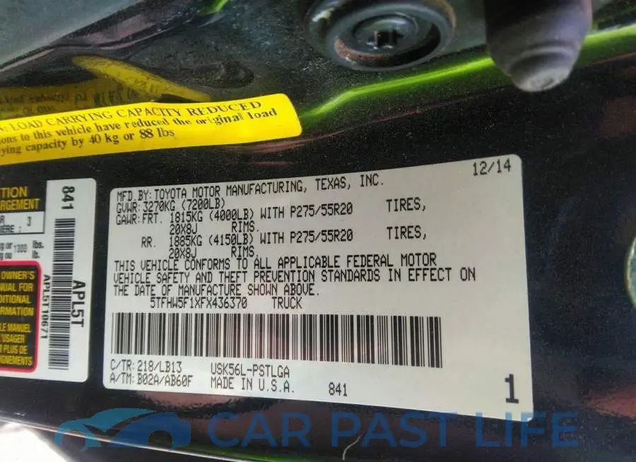5TFHW5F1XFX436370# 9