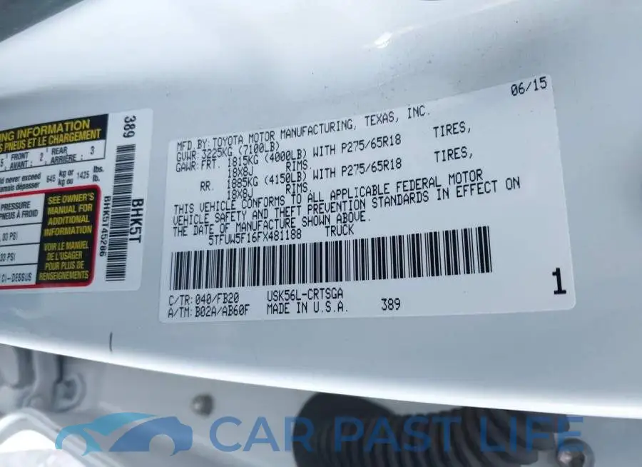 5TFUW5F16FX481188# 9