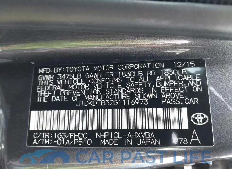 JTDKDTB32G1116973# 9