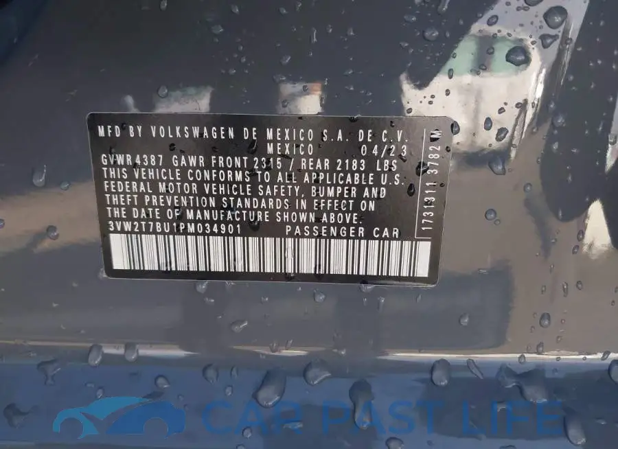 3VW2T7BU1PM034901# 9