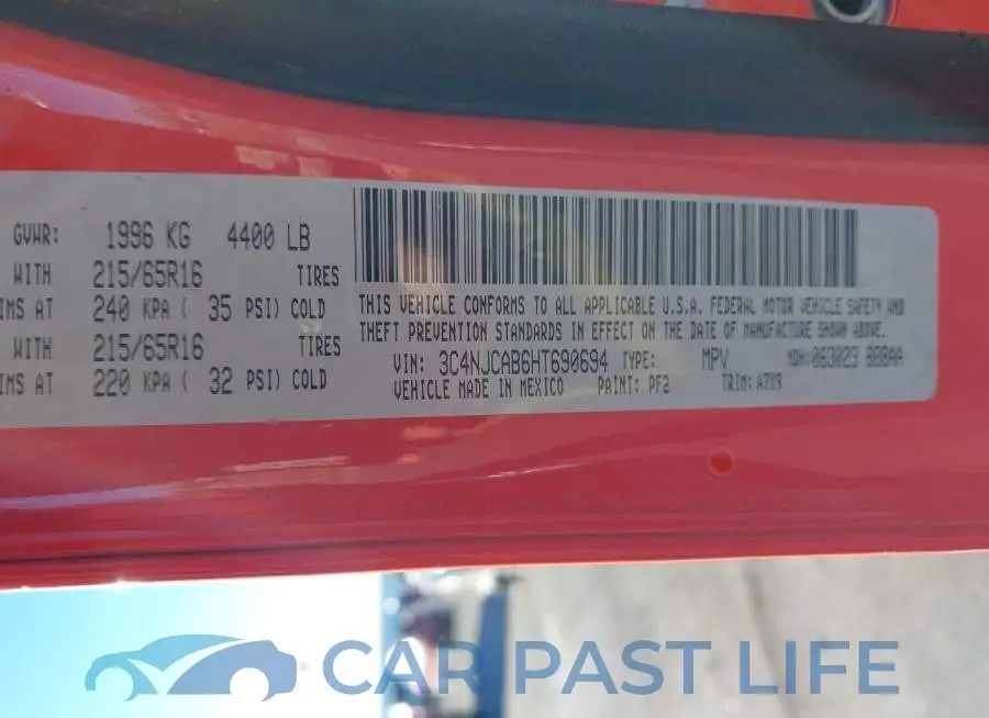 3C4NJCAB6HT690694# 9