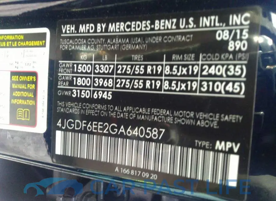 4JGDF6EE2GA640587# 9