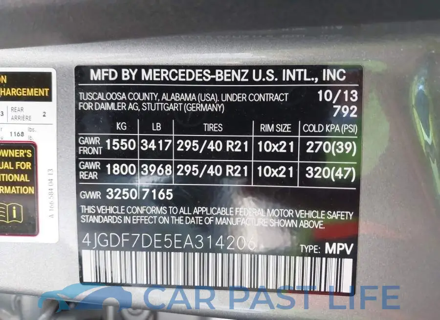 4JGDF7DE5EA314206# 9