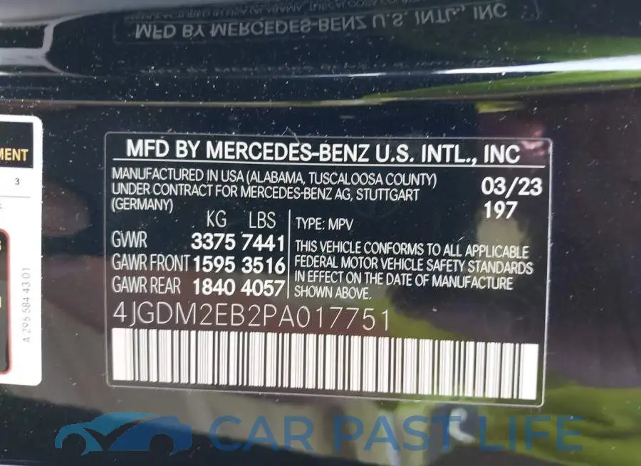 4JGDM2EB2PA017751# 9