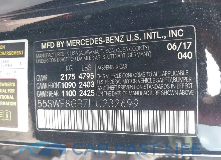 55SWF8GB7HU232699# 9