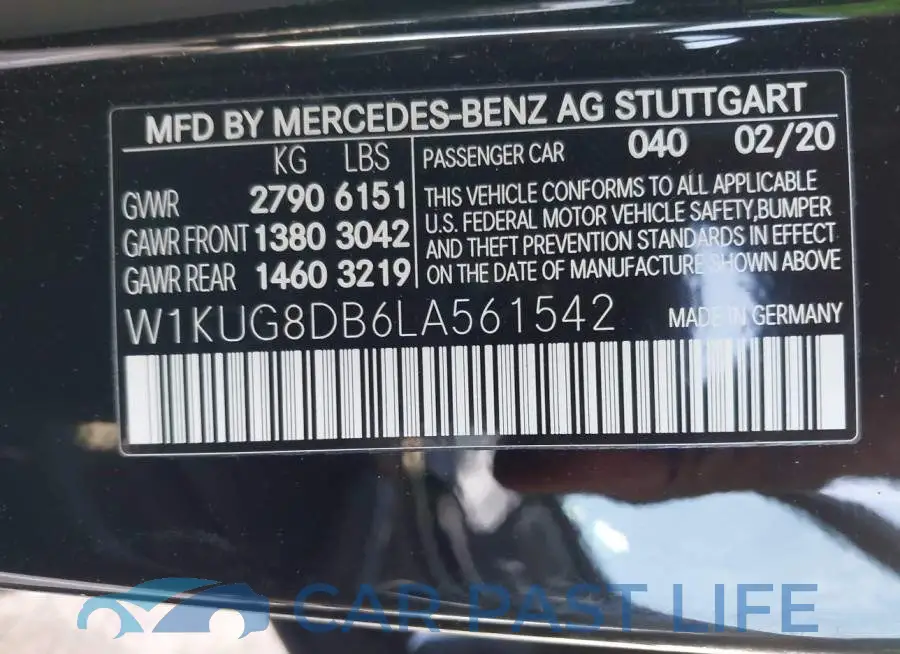 W1KUG8DB6LA561542# 9