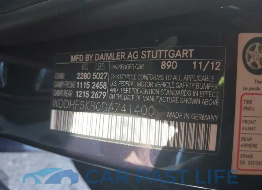 WDDHF5KB0DA741400# 9