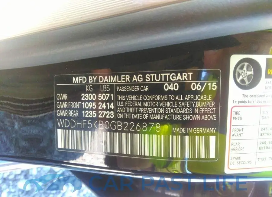WDDHF5KB0GB226878# 9