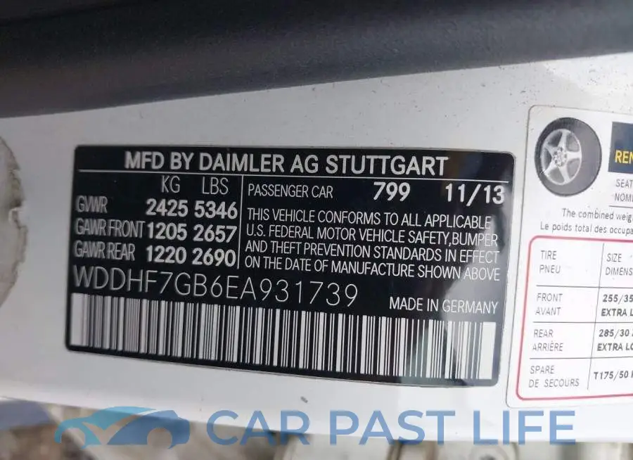 WDDHF7GB6EA931739# 9