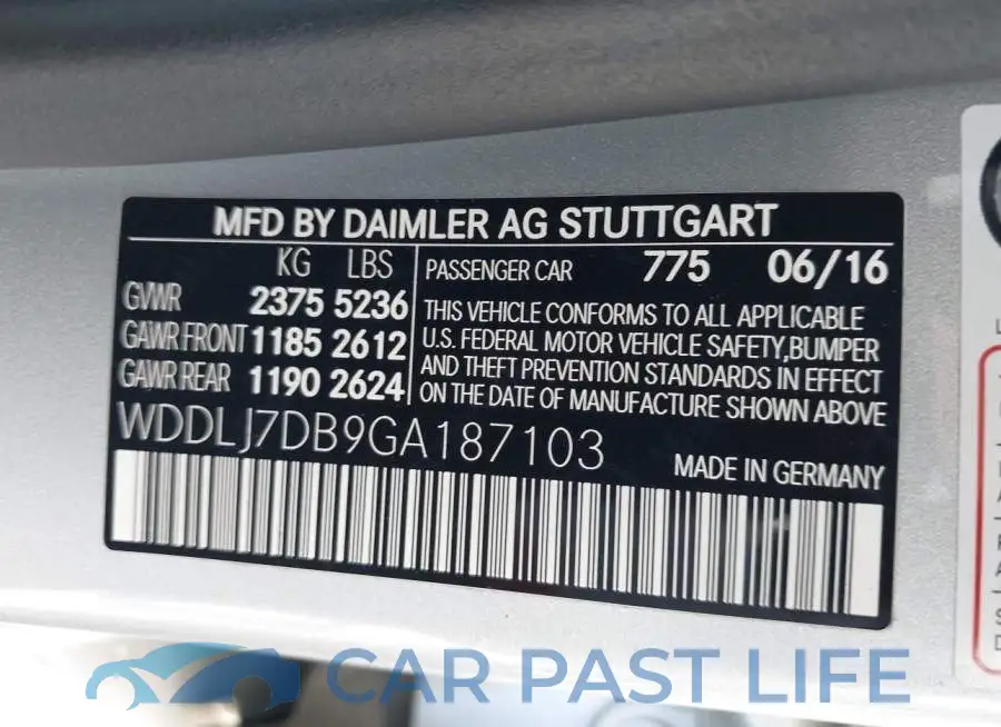 WDDLJ7DB9GA187103# 9