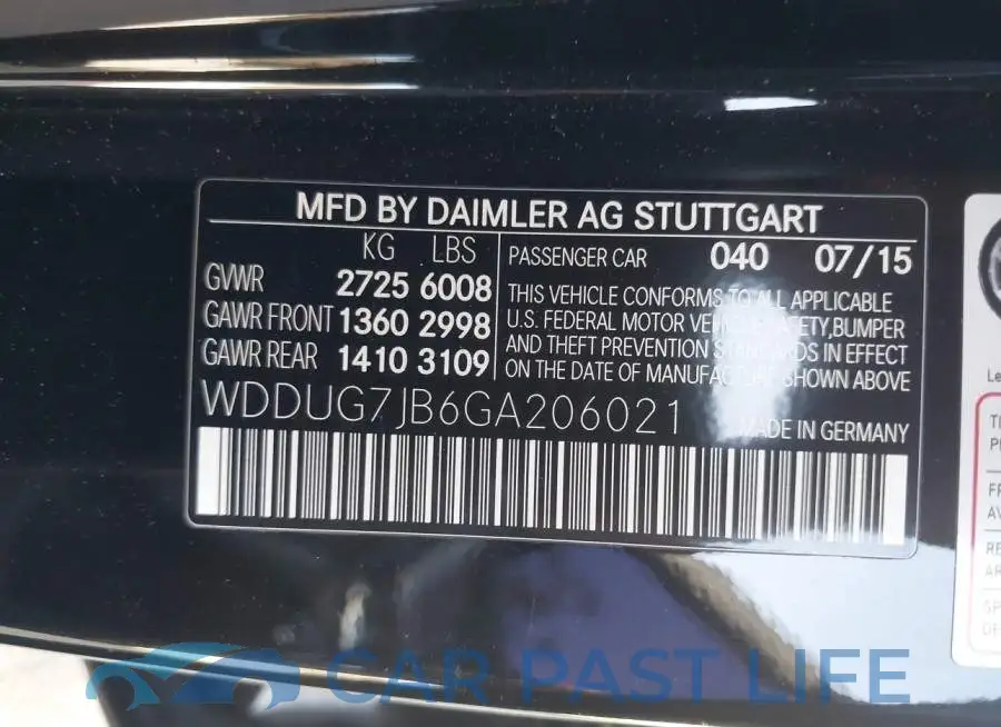 WDDUG7JB6GA206021# 9