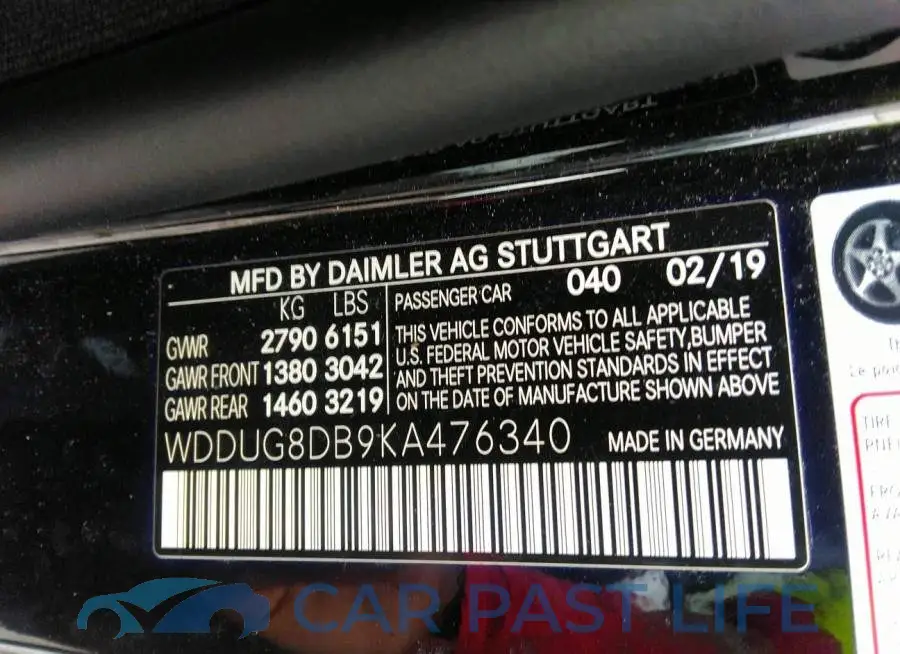 WDDUG8DB9KA476340# 9