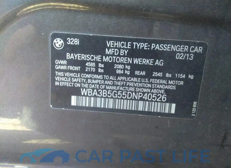 WBA3B5G55DNP40526# 9