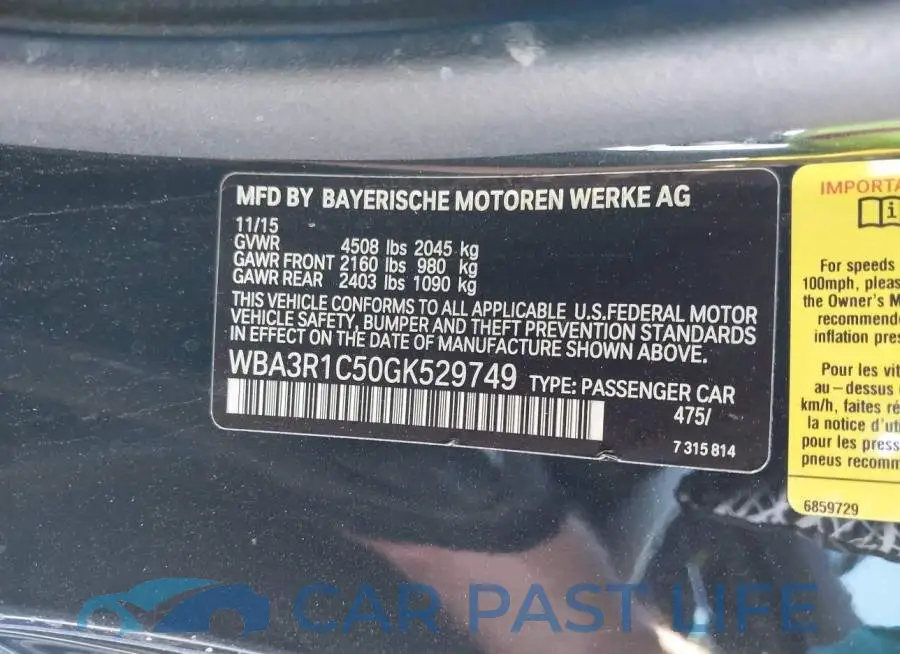 WBA3R1C50GK529749# 9