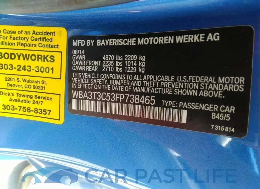 WBA3T3C53FP738465# 9