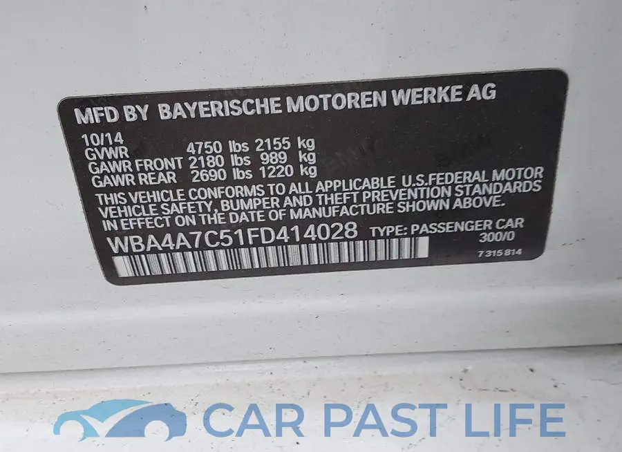 WBA4A7C51FD414028# 9