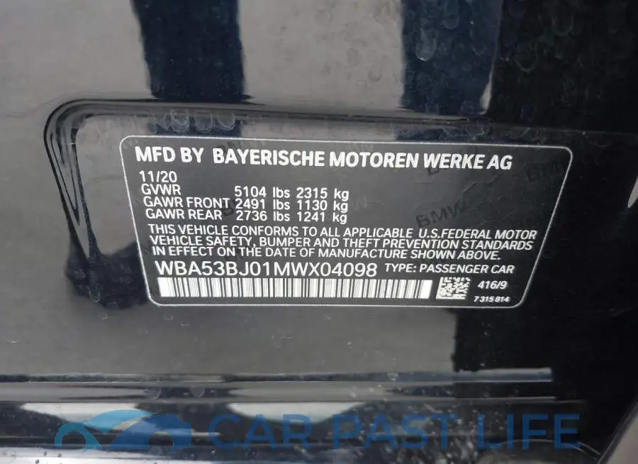WBA53BJ01MWX04098# 9