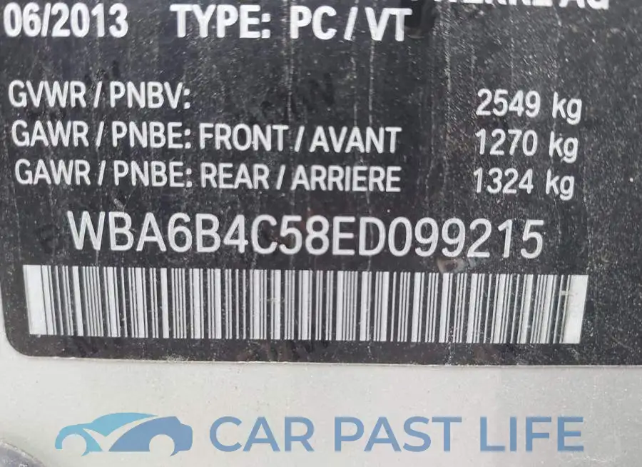 WBA6B4C58ED099215# 9