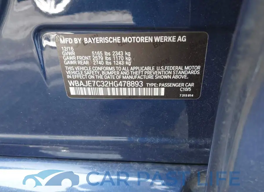 WBAJE7C32HG478893# 9