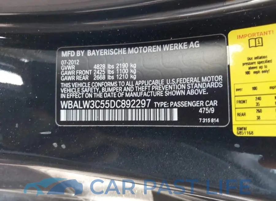 WBALW3C55DC892297# 9