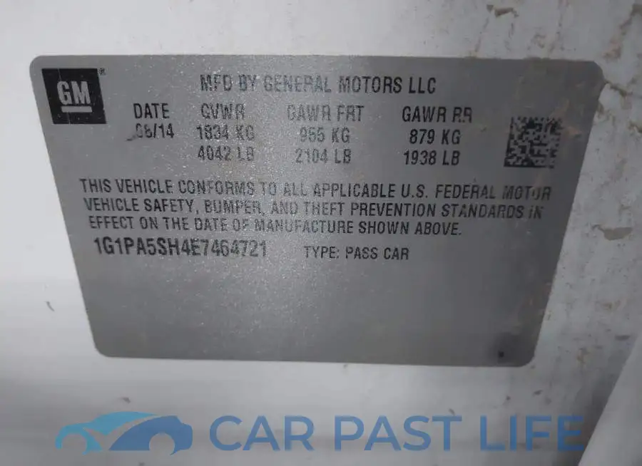 1G1PA5SH4E7464721# 9