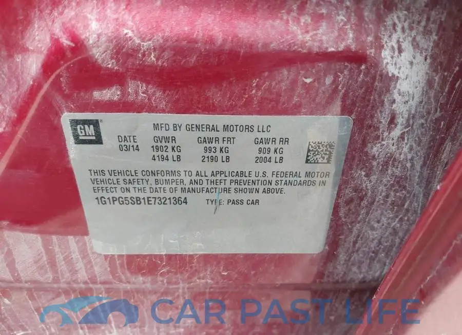 1G1PG5SB1E7321364# 9