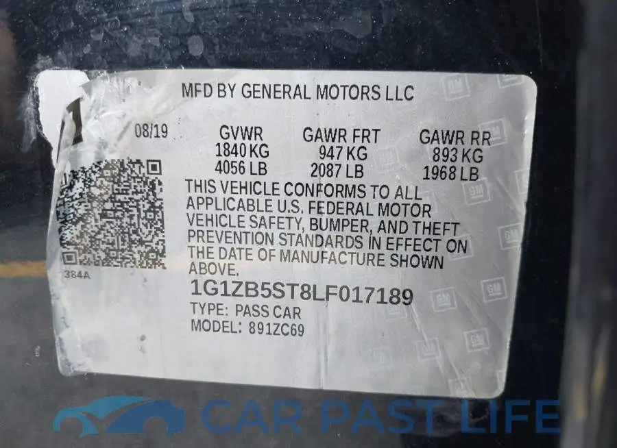 1G1ZB5ST8LF017189# 9