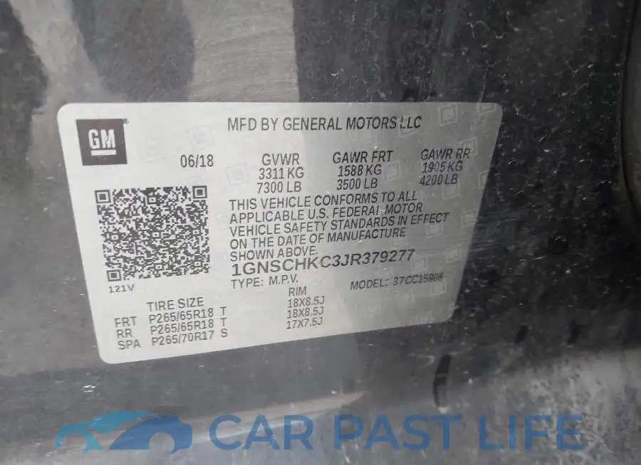 1GNSCHKC3JR379277# 9