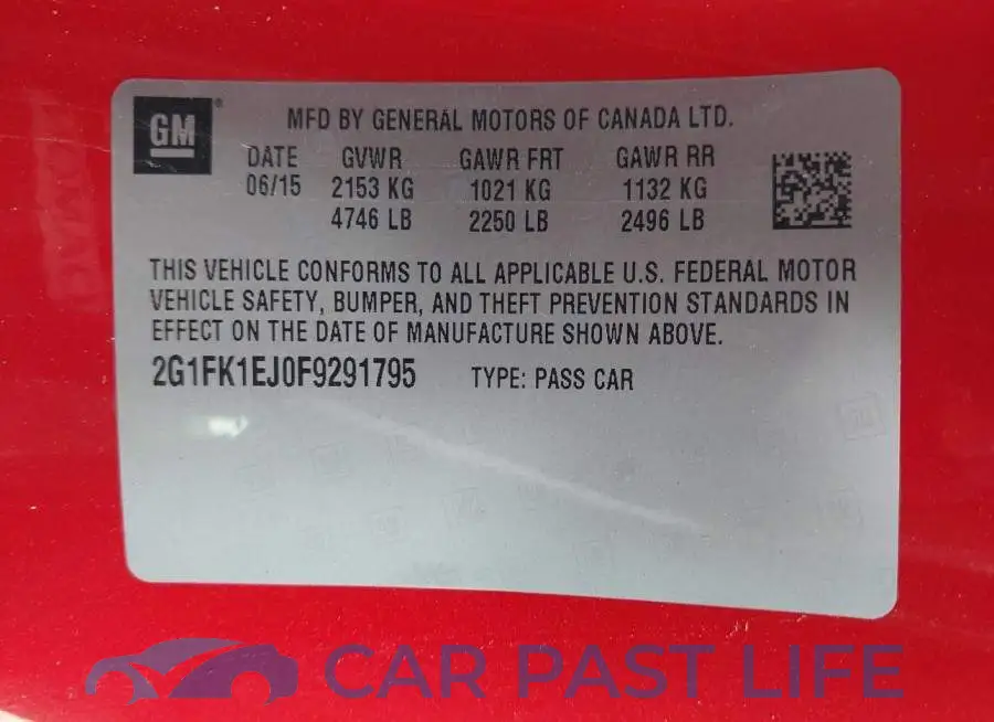 2G1FK1EJ0F9291795# 9