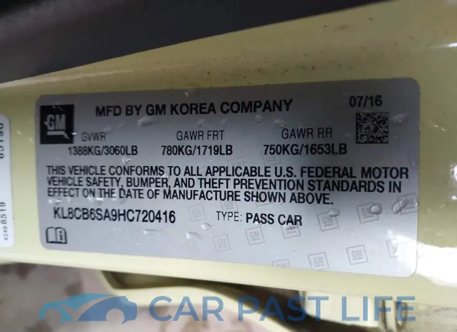 KL8CB6SA9HC720416# 9