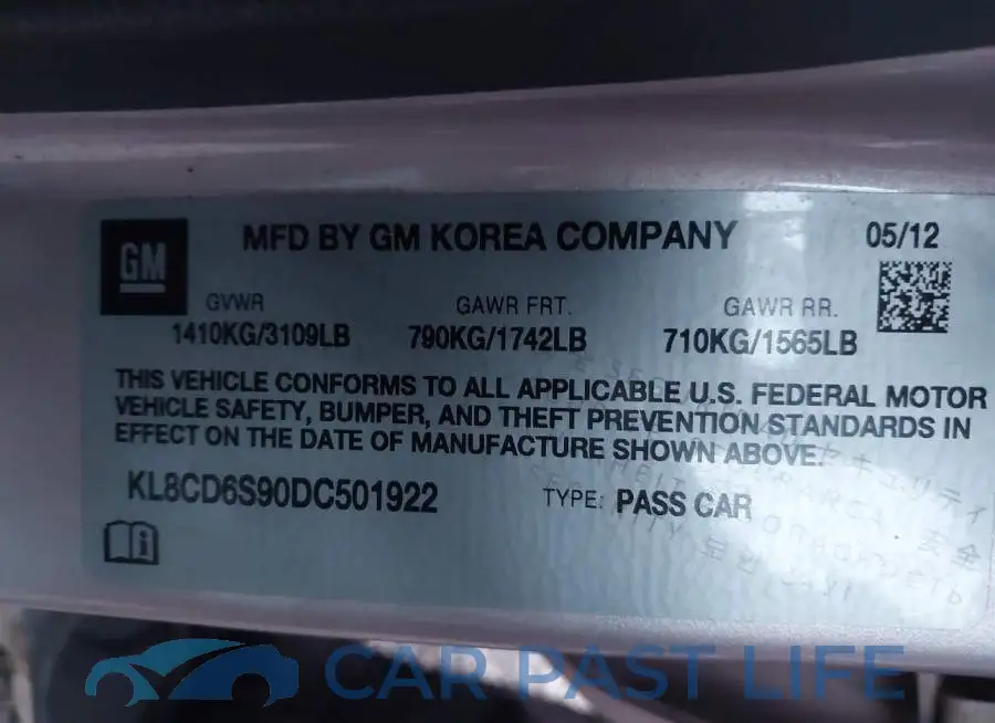 KL8CD6S90DC501922# 9