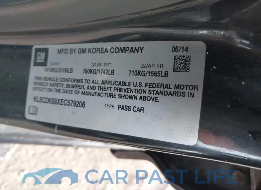 KL8CD6S9XEC579206# 9
