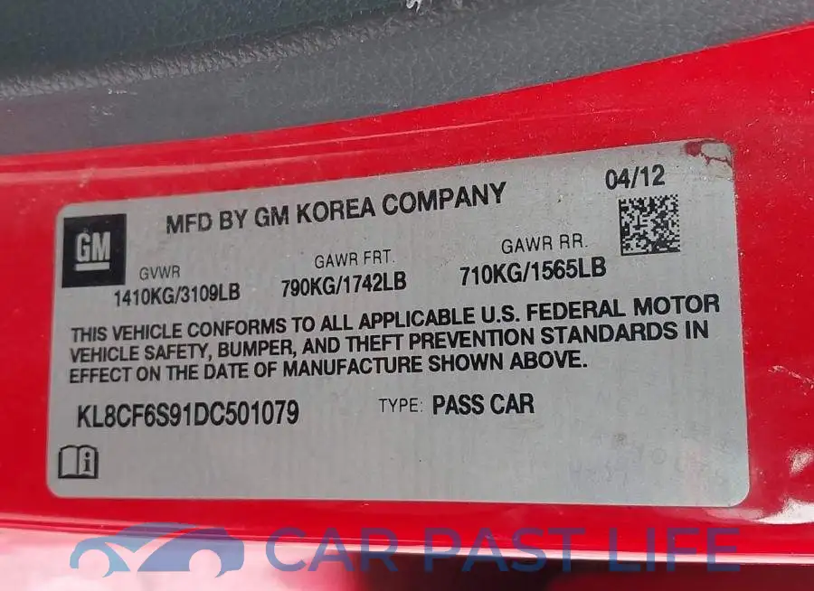 KL8CF6S91DC501079# 9