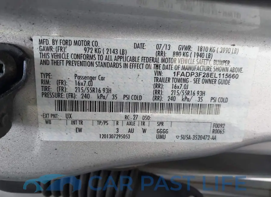 1FADP3F28EL115660# 9