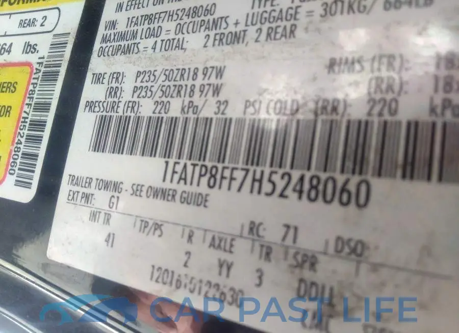 1FATP8FF7H5248060# 9