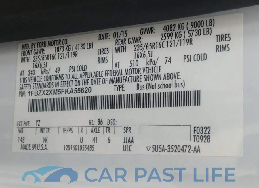 1FBZX2XM5FKA55620# 9