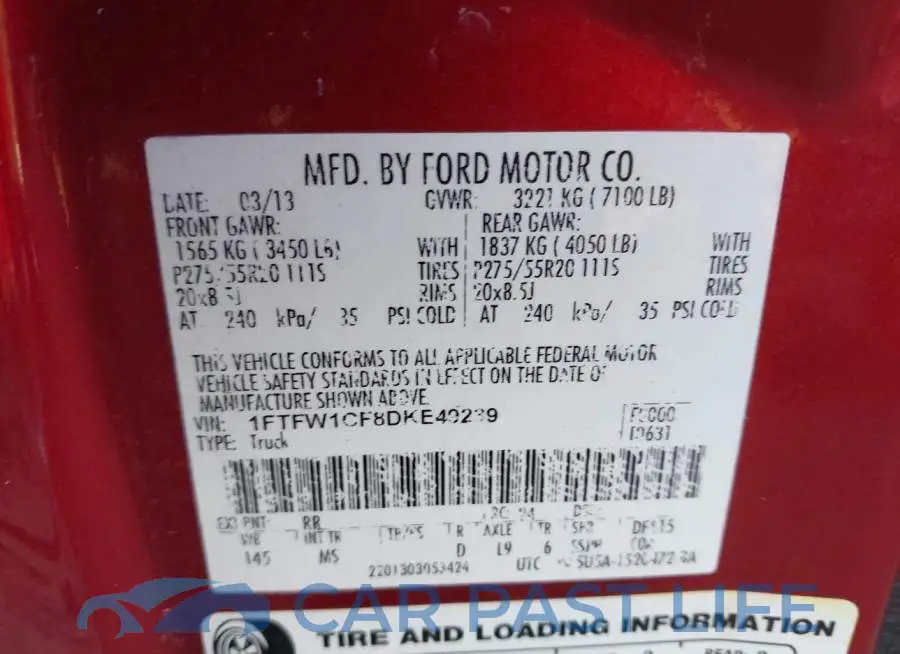 1FTFW1CF8DKE49239# 9
