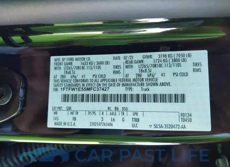 1FTFW1E55MFC37427# 9