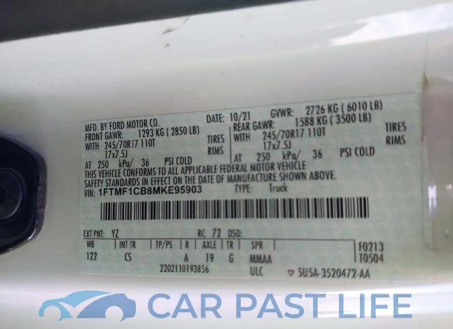 1FTMF1CB8MKE95903# 9