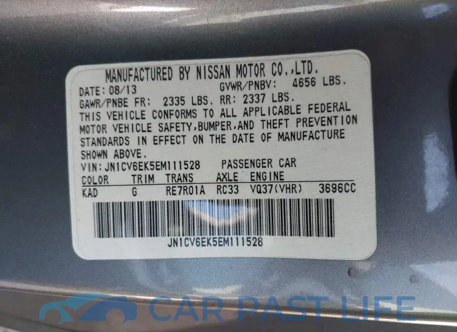JN1CV6EK5EM111528# 9