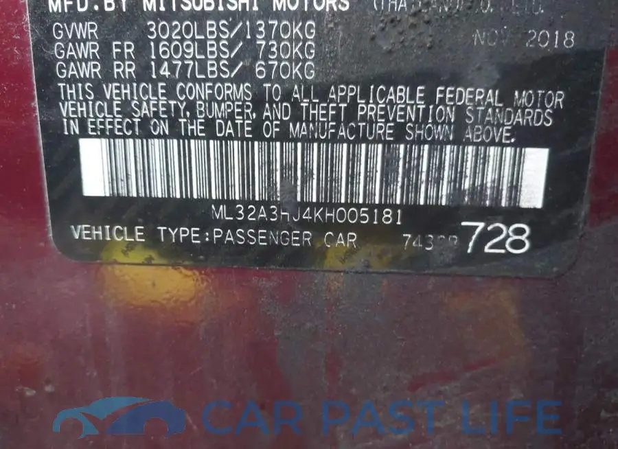 ML32A3HJ4KH005181# 9