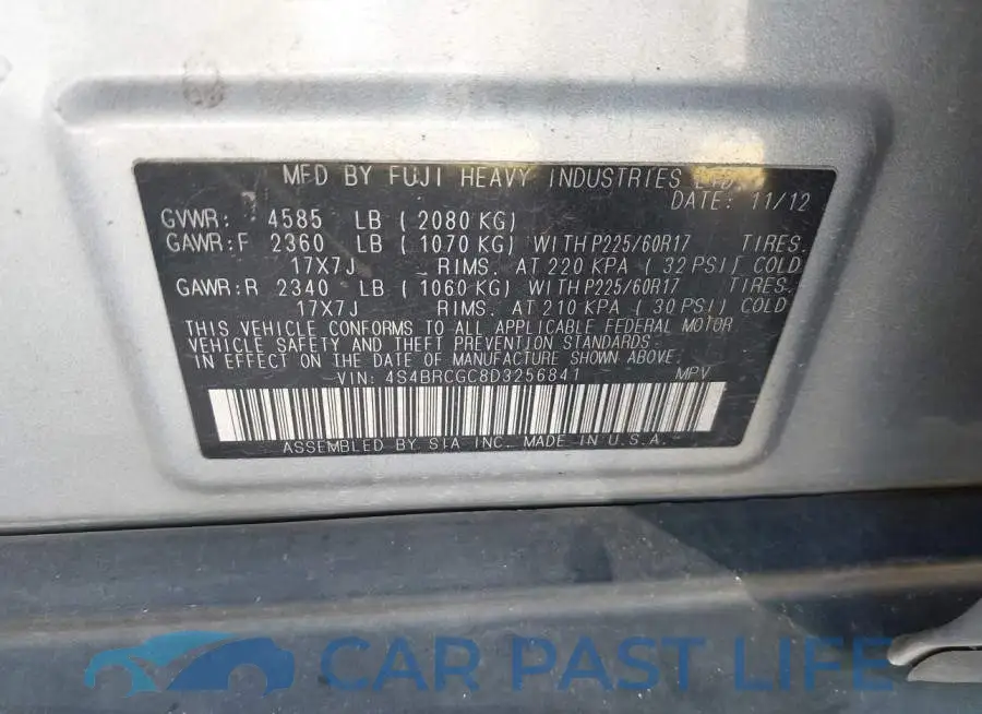 4S4BRCGC8D3256841# 9