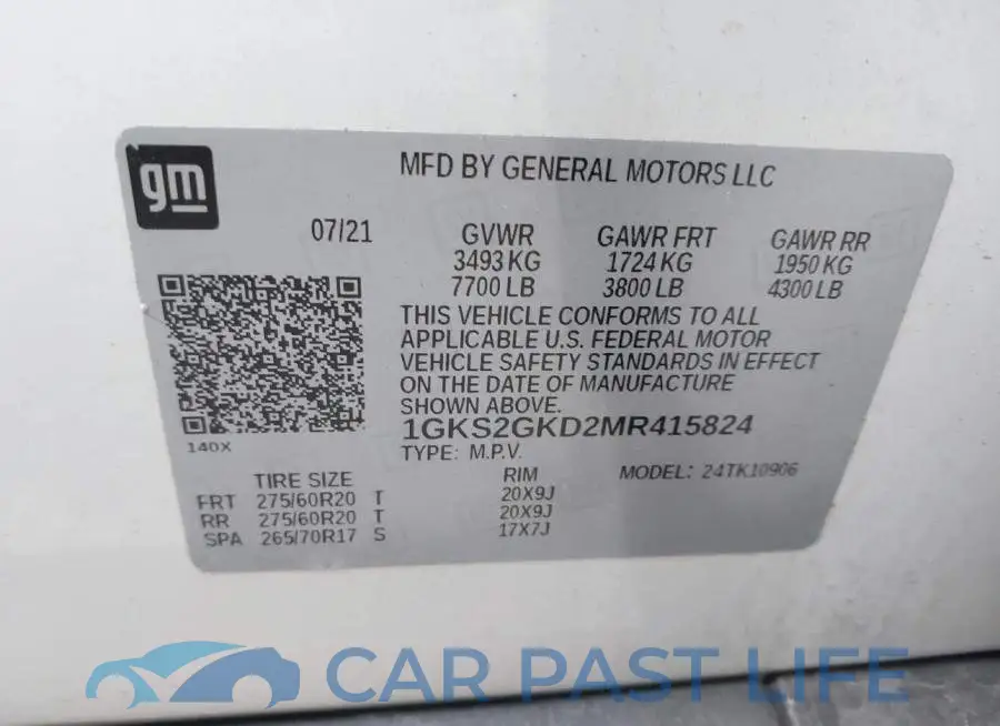 1GKS2GKD2MR415824# 9