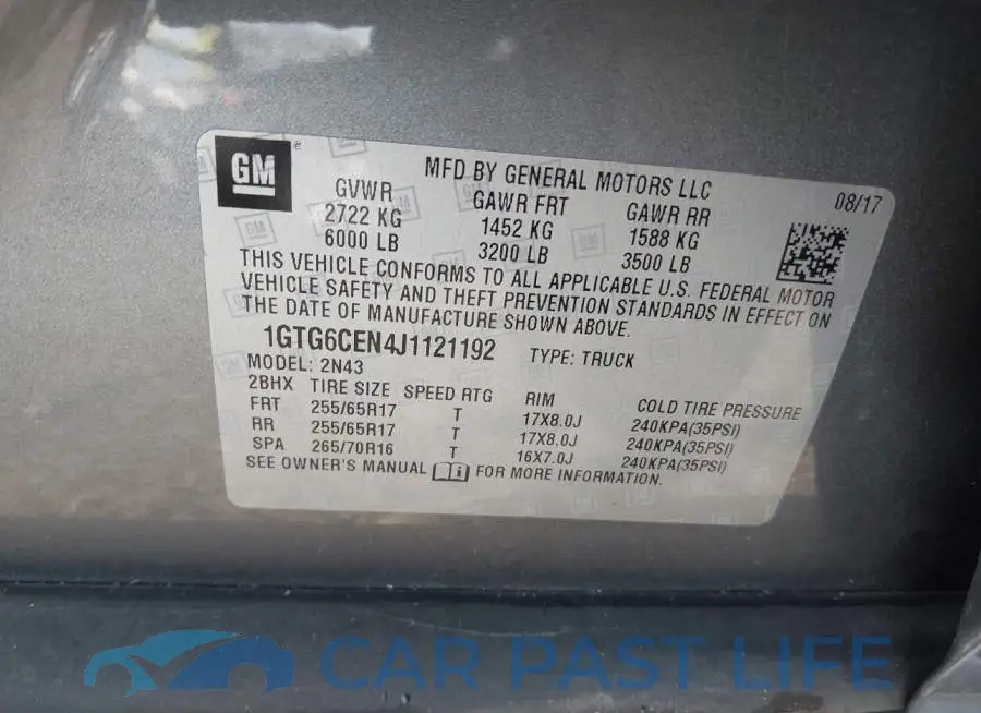 1GTG6CEN4J1121192# 9