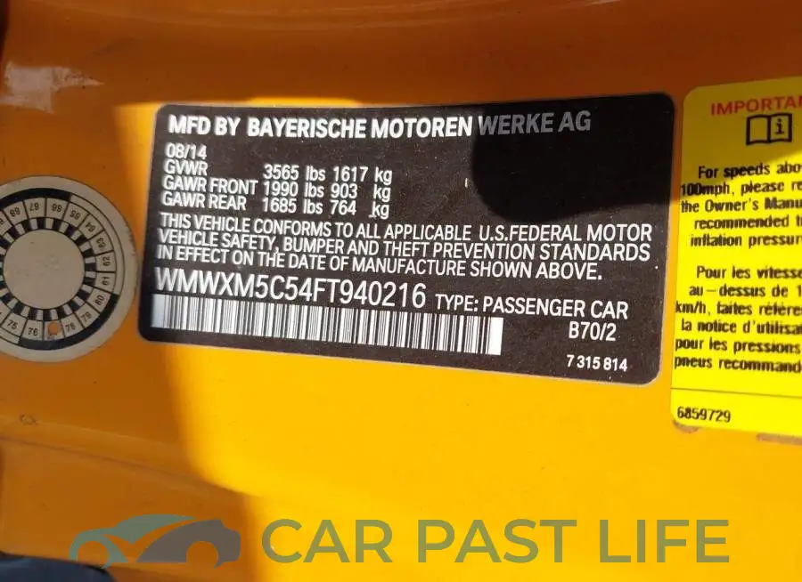 WMWXM5C54FT940216# 9
