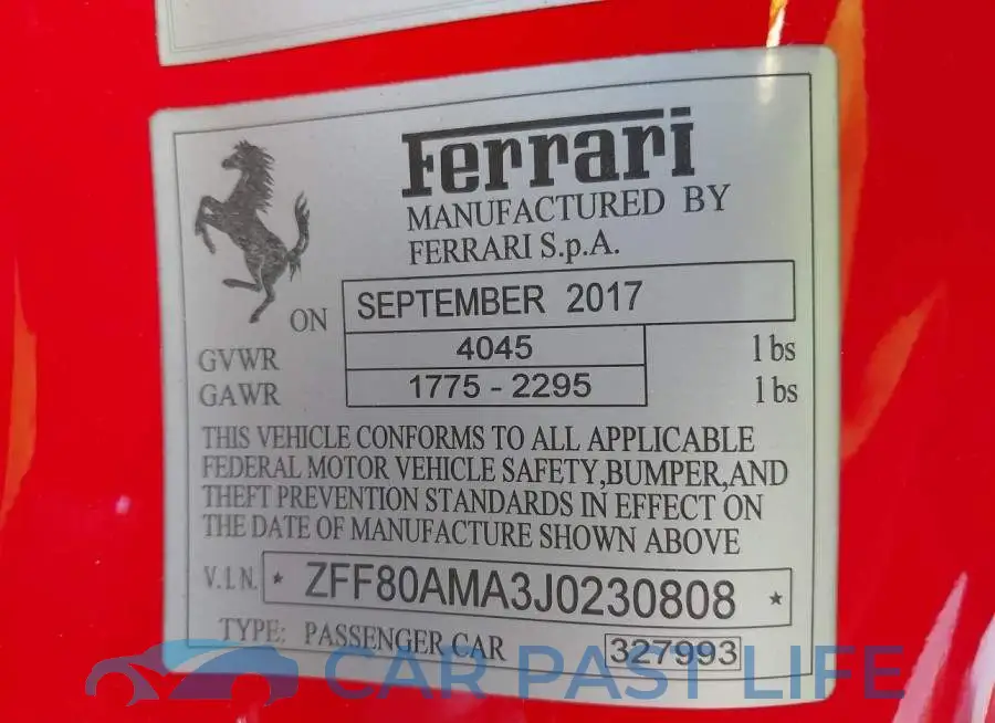 ZFF80AMA3J0230808# 9