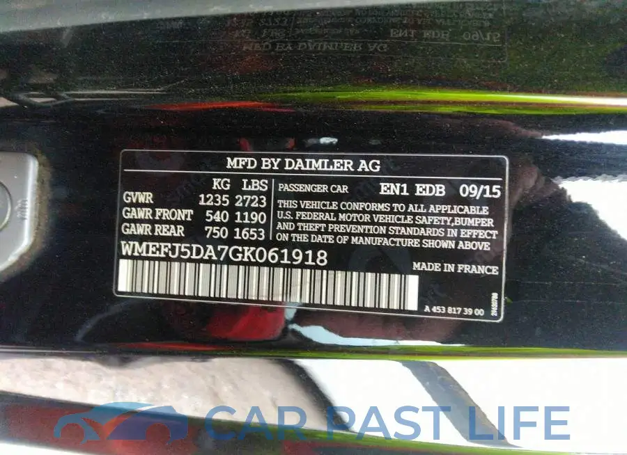 WMEFJ5DA7GK061918# 9