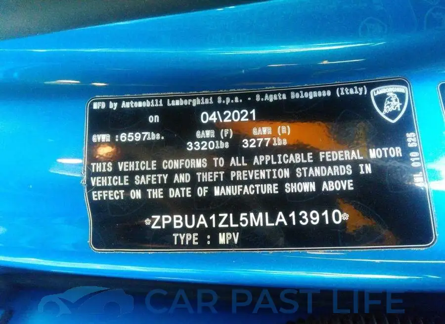 ZPBUA1ZL5MLA13910# 9